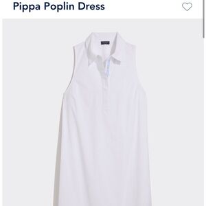 Vineyard Vines White Sleeveless Dress with Blue Accents